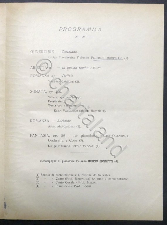 Genova Conservatorio Paganini - 1° Saggio Finale - Programma - …