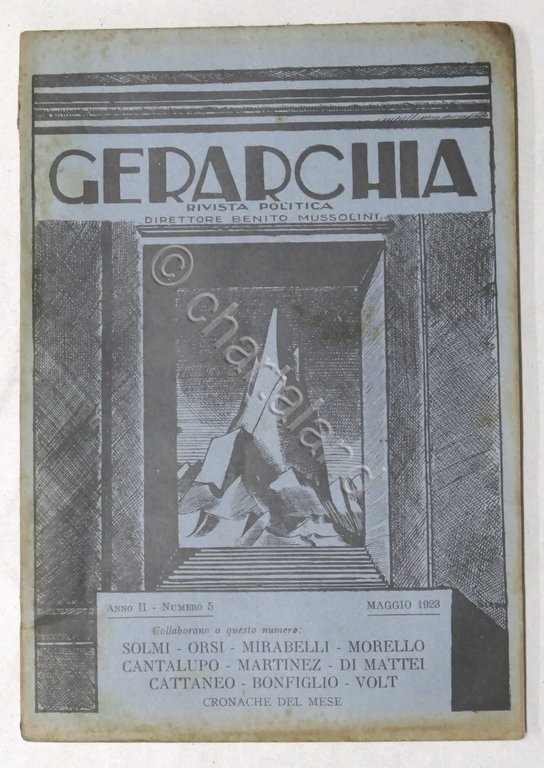 Gerarchia - Rivista politica direttore Benito Mussolini - Anno II - N. 5 - 1923