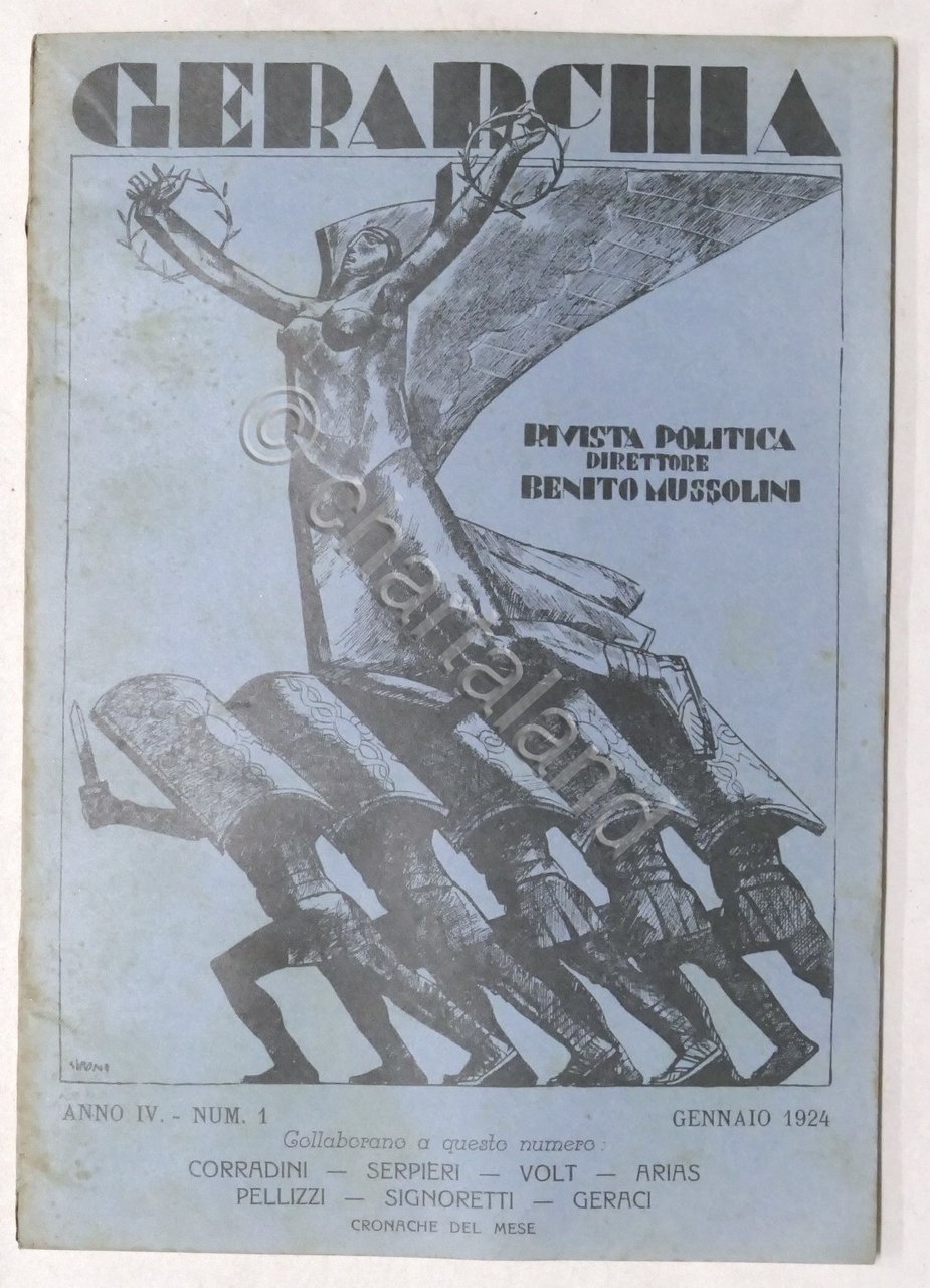 Gerarchia - Rivista politica direttore Benito Mussolini - Anno IV …
