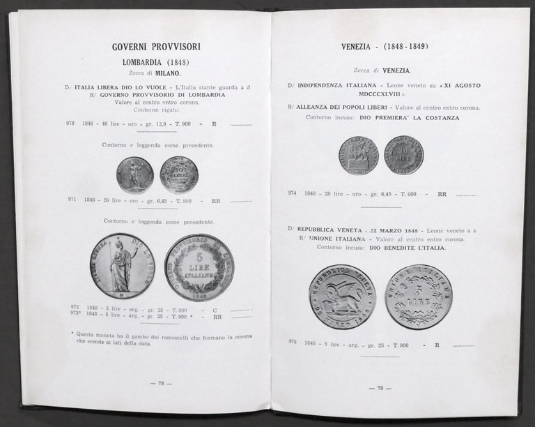 Gino Frisione - Monete Italiane Regno Sardegna , d'Italia, Rep. …