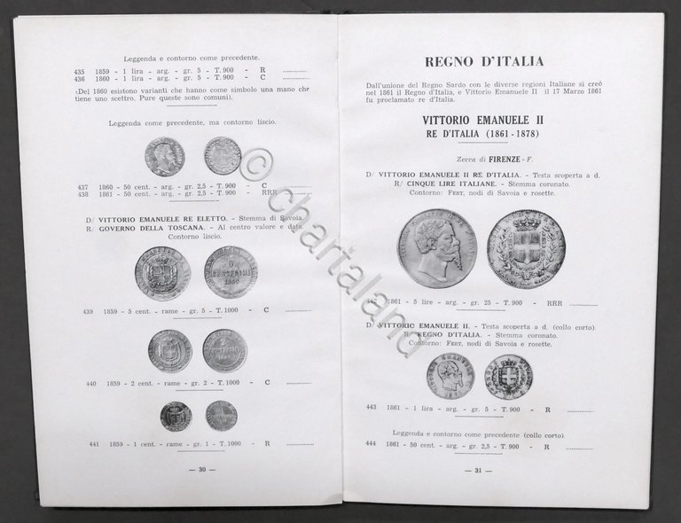 Gino Frisione - Monete Italiane Regno Sardegna , d'Italia, Rep. …