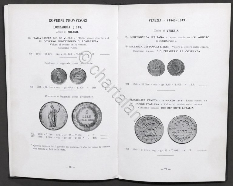 Gino Frisione - Monete Italiane Regno Sardegna , d'Italia, Rep. …