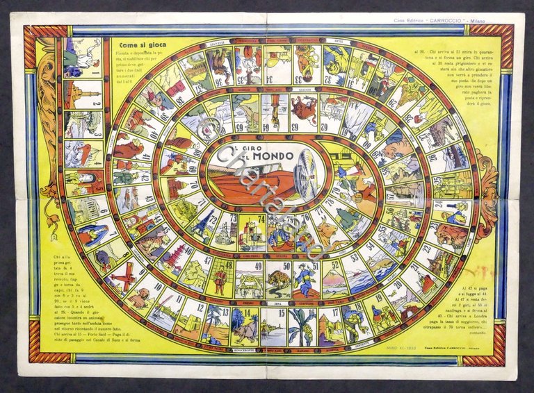 Gioco dell'Oca - Il Giro del Mondo - ed. 1933 …