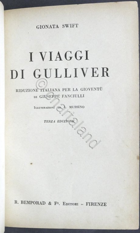 Gionata Swift - I Viaggi di Gulliver - ed. 1931 …