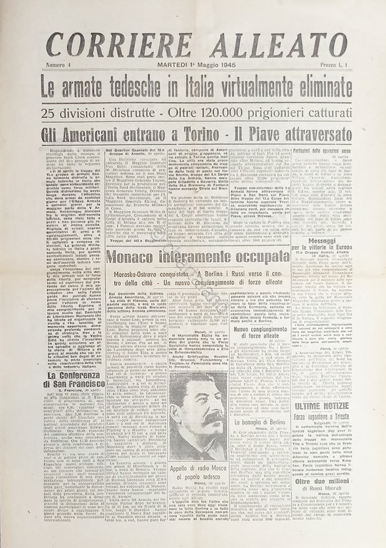 Giornale - Corriere Alleato N. 4 Arme tedesche in Italia … | Immagine Gallery 1