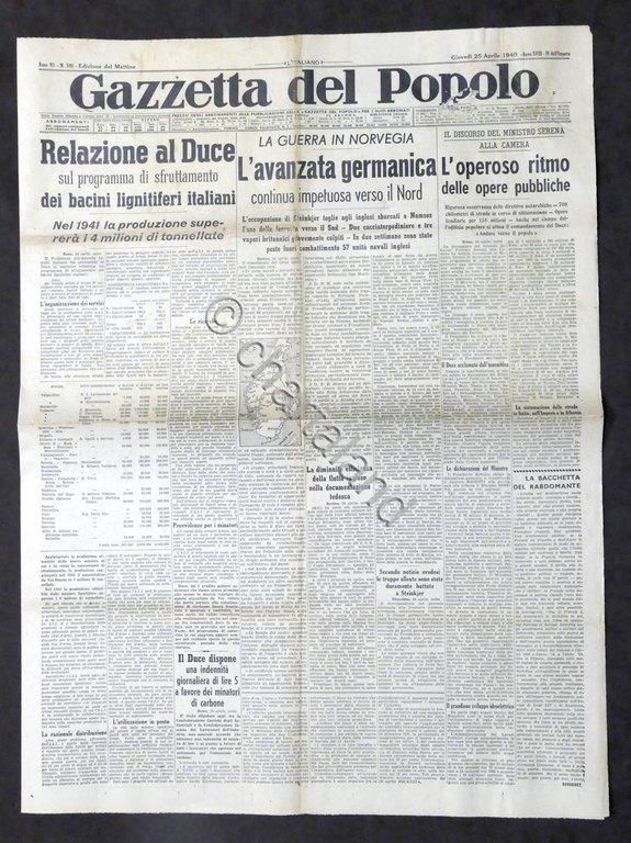 Giornale - Gazzetta del Popolo N. 100 - La guerra …