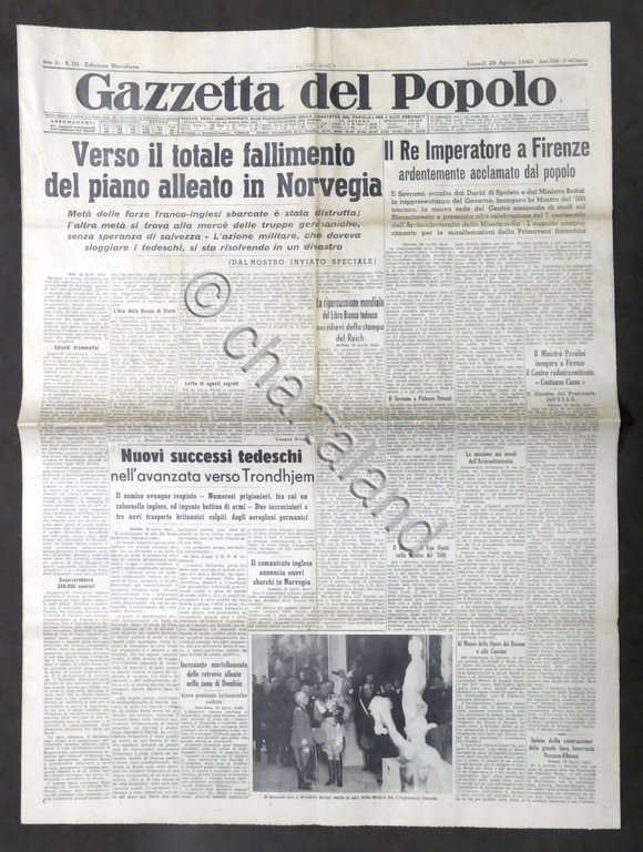 Giornale - Gazzetta del Popolo N. 103 Mer. Fallimento del …