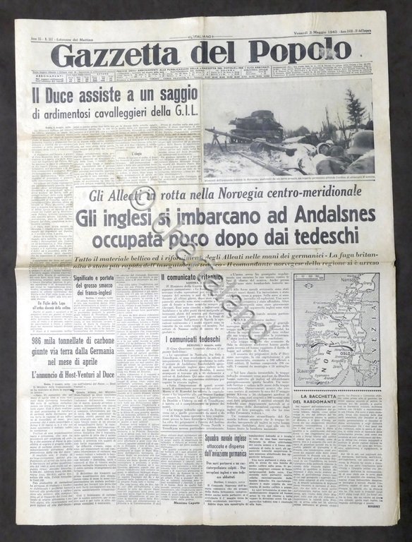 Giornale - Gazzetta del Popolo N. 107 Gli inglesi si …