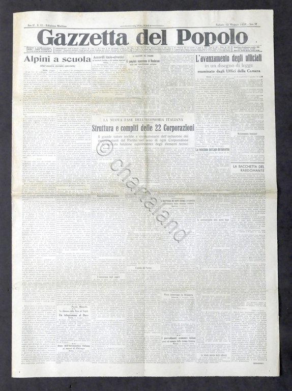 Giornale - Gazzetta del Popolo N. 112 - Struttura e … | Immagine Gallery 1