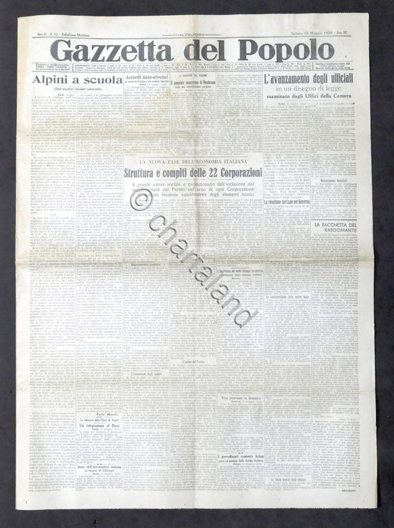 Giornale - Gazzetta del Popolo N. 112 - Struttura e …