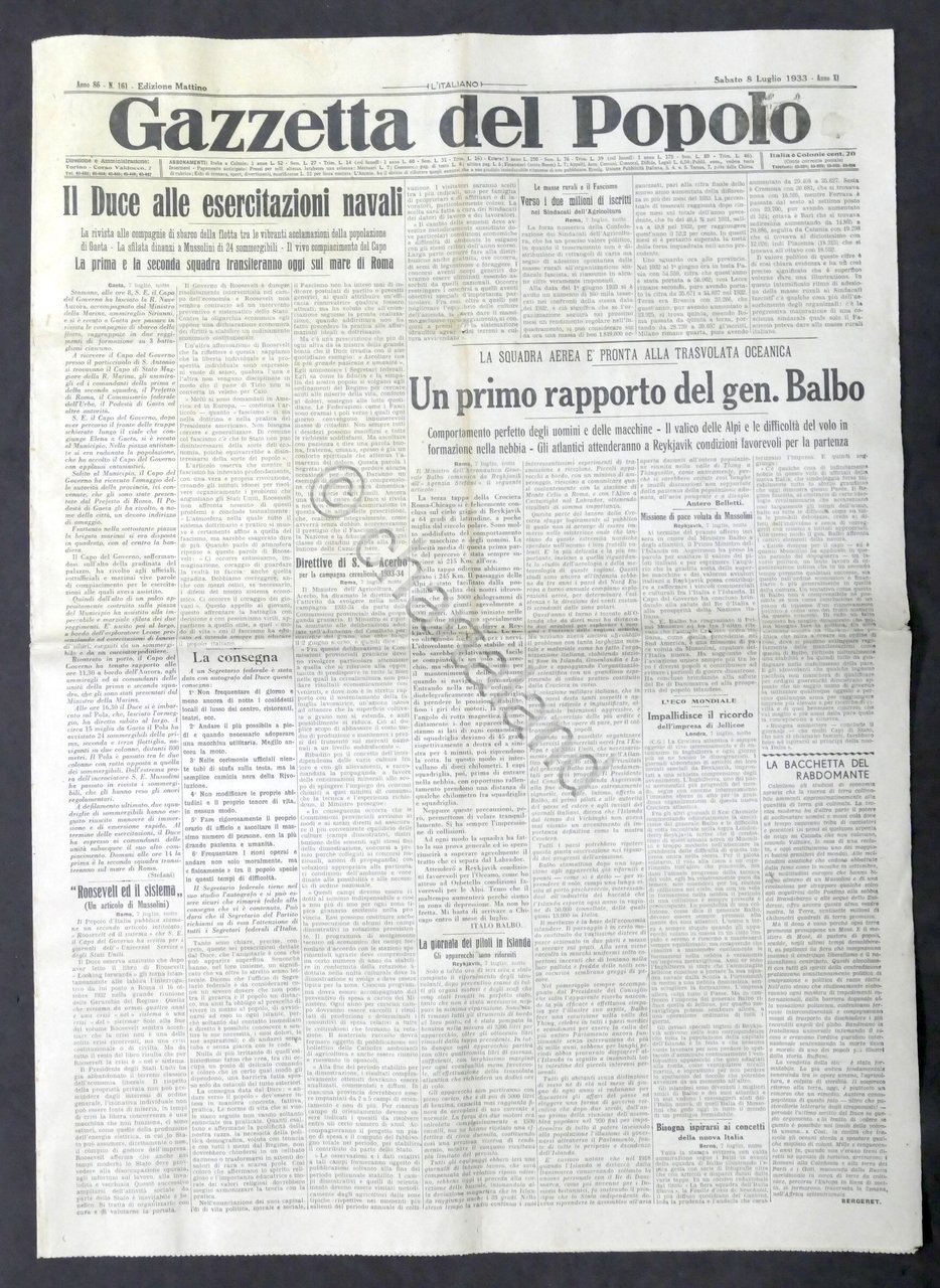 Giornale - Gazzetta del Popolo N. 161 - Un primo …