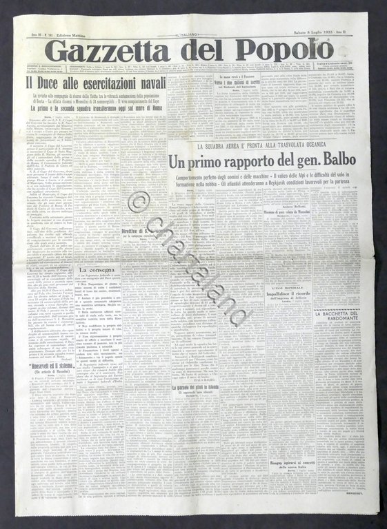 Giornale - Gazzetta del Popolo N. 161 - Un primo …