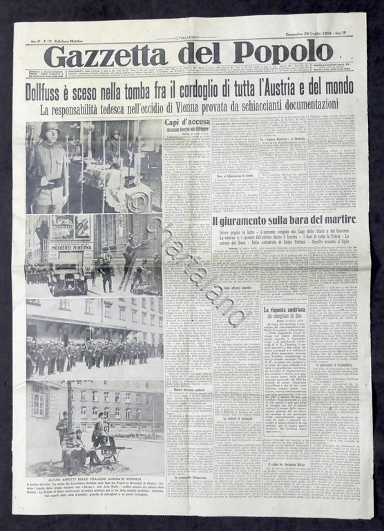 Giornale - Gazzetta del Popolo N. 179 - Aspetti tragiche …