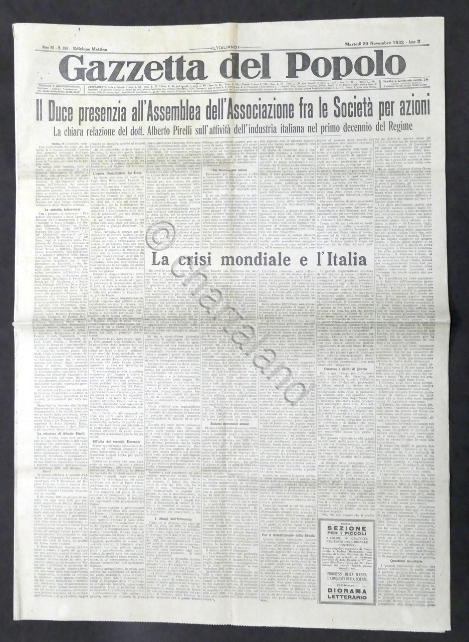 Giornale - Gazzetta del Popolo N. 284 - La crisi …