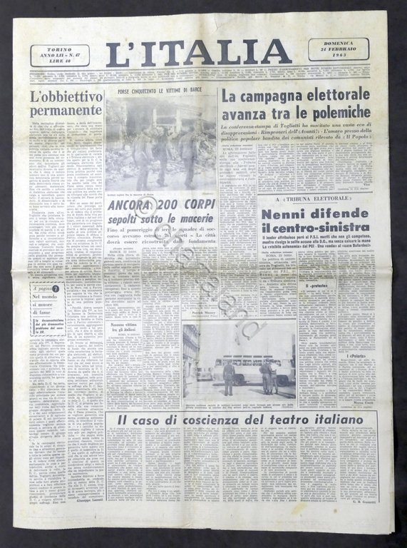 Giornale - L'Italia N. 47 - Ancora 200 Corpi sepolti … | Immagine Gallery 1