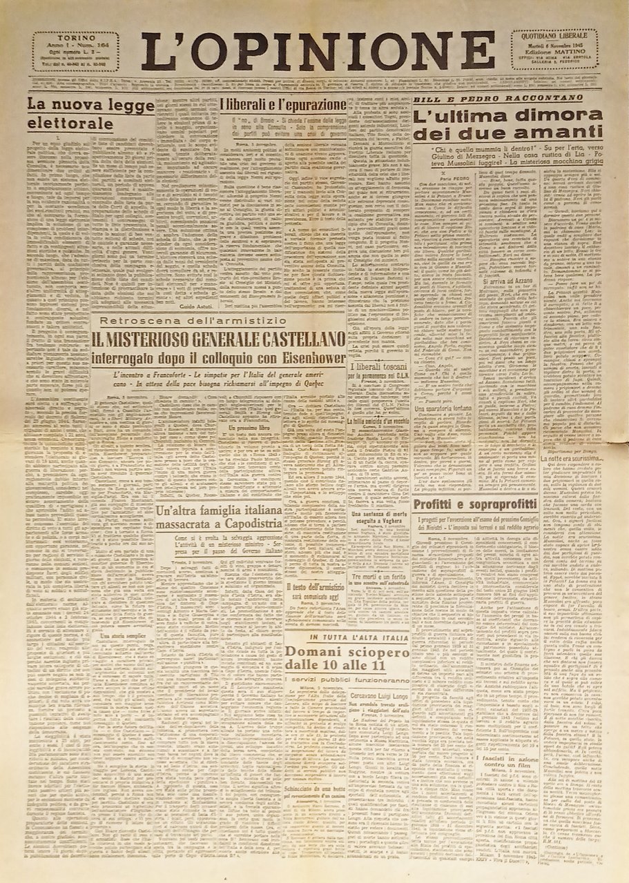Giornale - L'Opinione N. 164 - 1945 Bill e Pedro … | Immagine principale