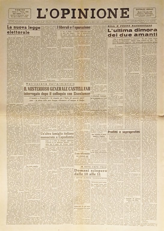 Giornale - L'Opinione N. 164 - 1945 Bill e Pedro raccontano