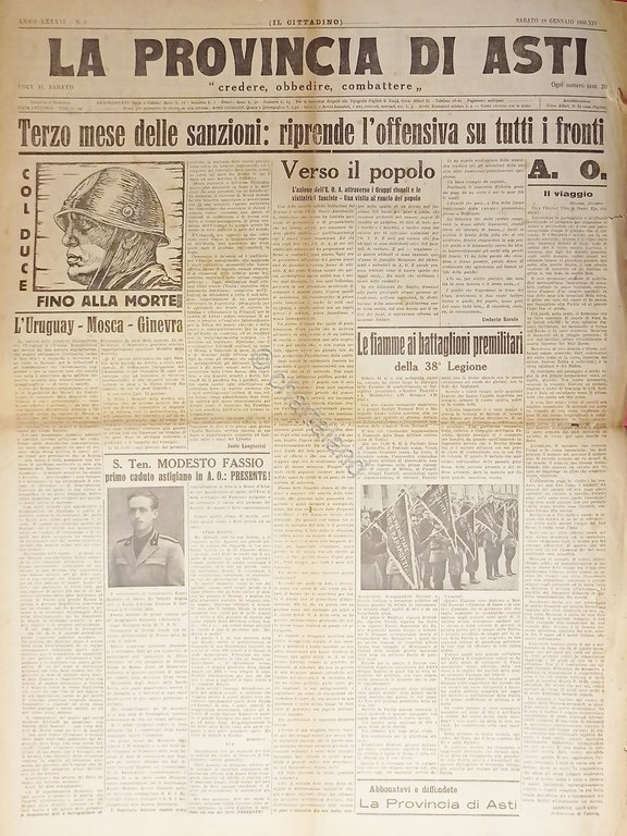 Giornale - La Provincia di Asti n. 3 - 1936 …