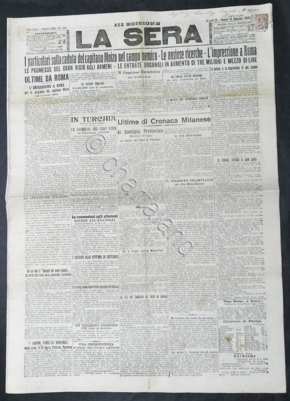 Giornale - La Sera - Anno XXI - N. 254 …