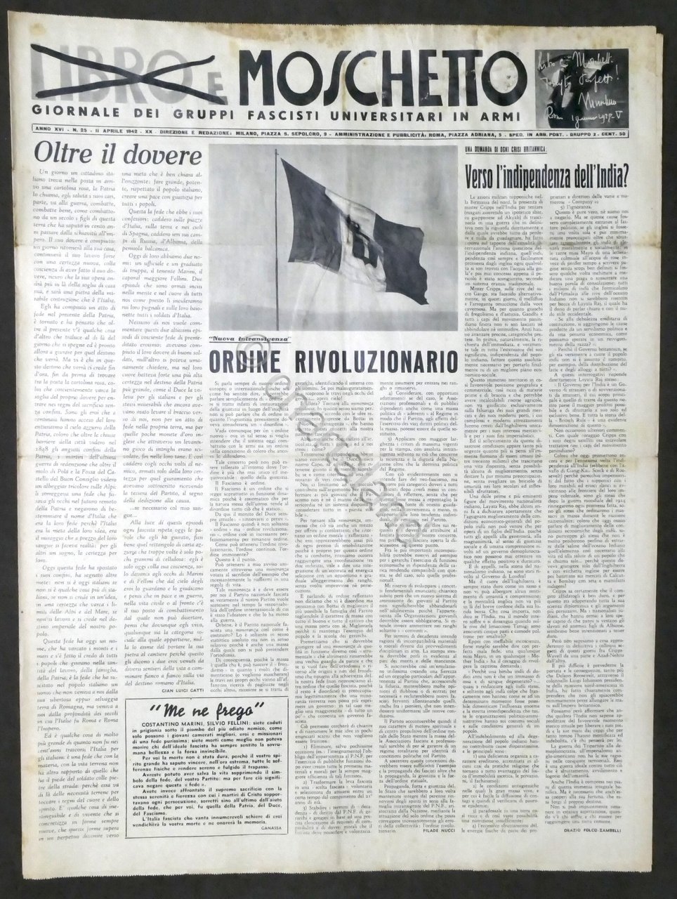 Giornale - Libro e Moschetto - Anno XVI - N. …