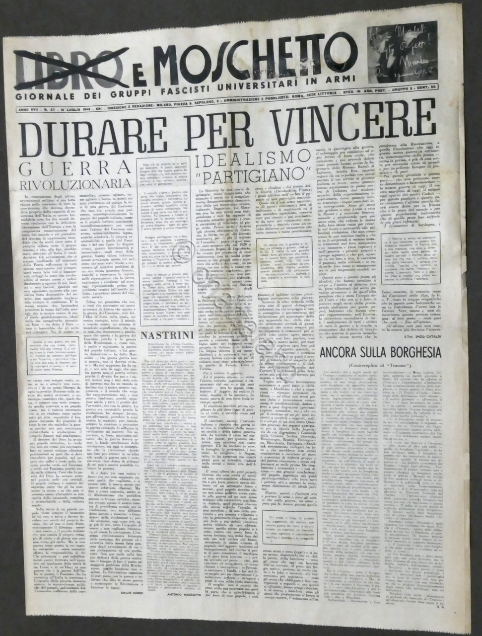 Giornale - Libro e Moschetto - Anno XVII - N. …