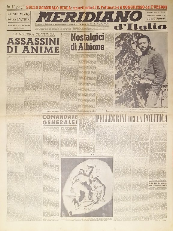 Giornale - Meridiano d'italia N. 23 - 1950 Nostalgici di Albione