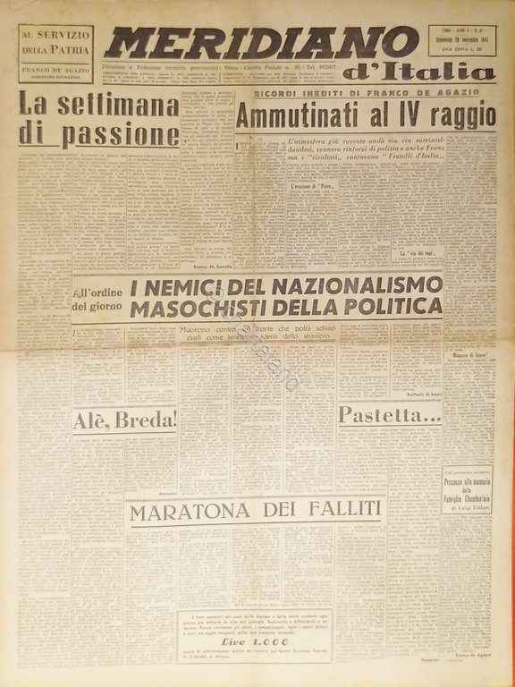 Giornale - Meridiano d'italia N. 41 - 1947 Ammutinati al … | Immagine Gallery 2
