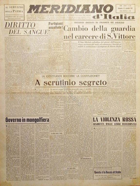 Giornale - Meridiano d'italia N. 44 Cambio guardia nel carcere … | Immagine Gallery 2