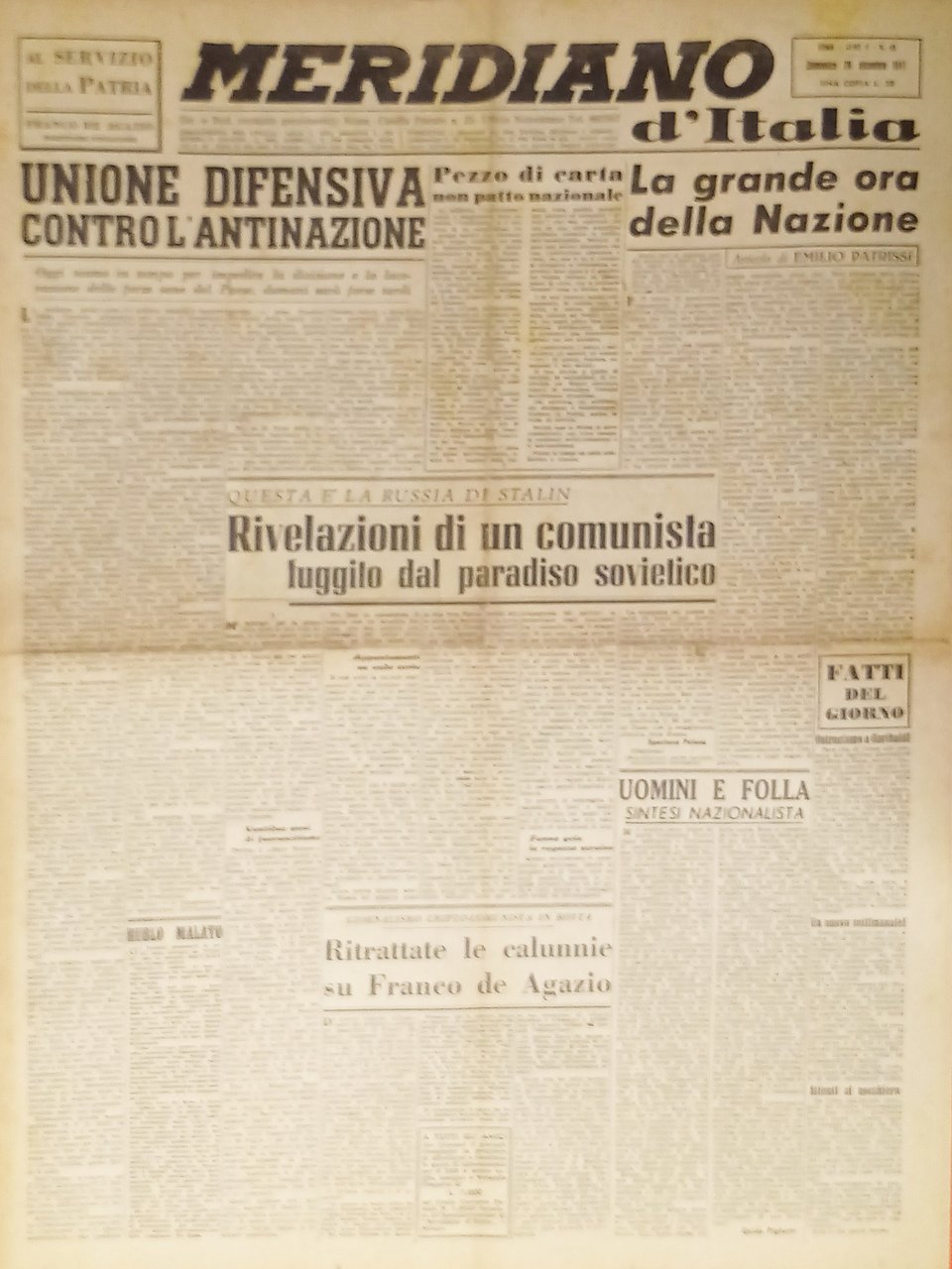 Giornale - Meridiano d'italia N. 46 - 1947 La grande … | Immagine principale