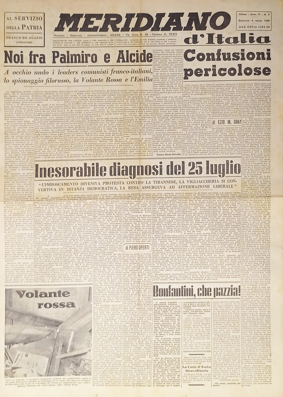 Giornale - Meridiano d'italia N. 9 - 1949 Noi fra … | Immagine principale