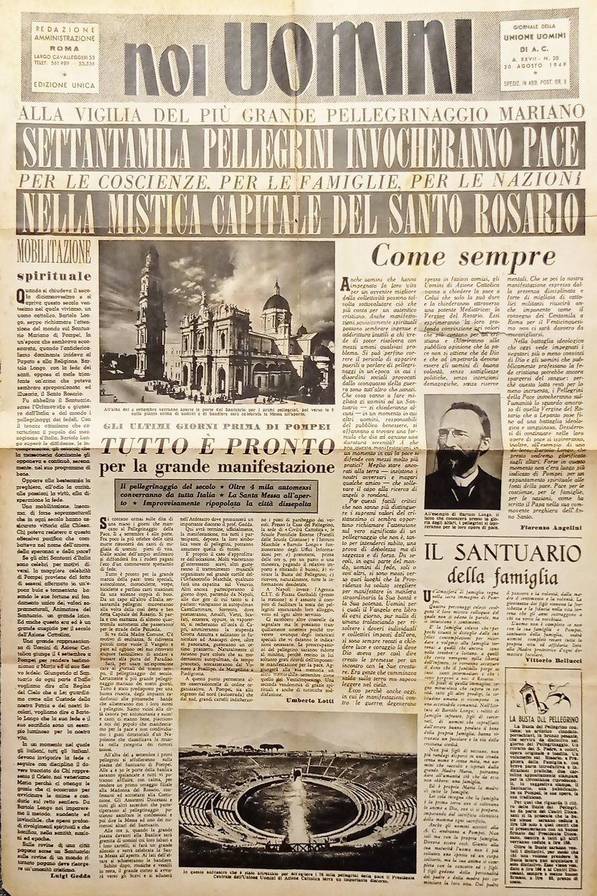 Giornale - Noi Uomini N. 20 - 1949 Vigilia del …