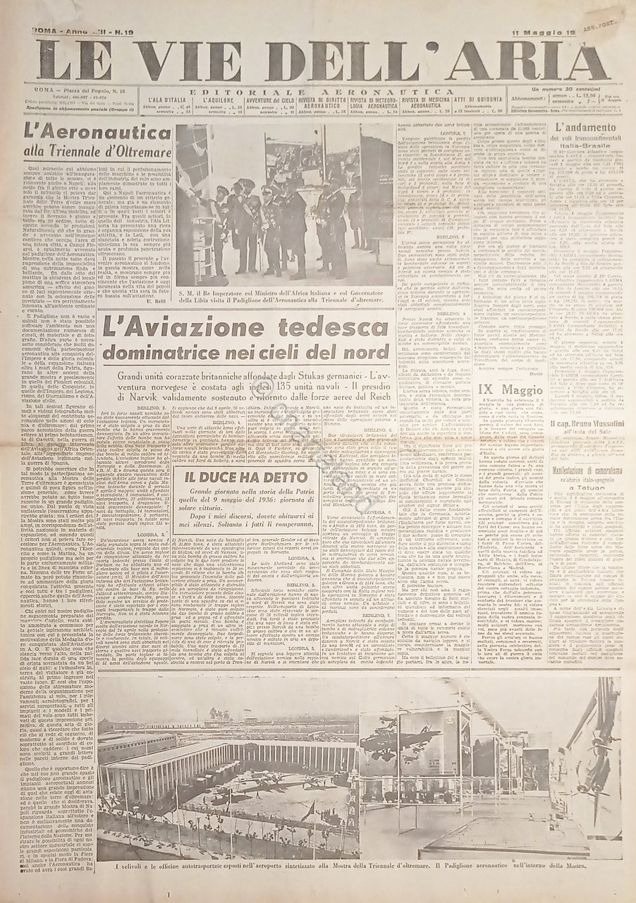 Giornale Aeronautica - Le Vie dell'Aria N. 19 L'aviazione tedesca …