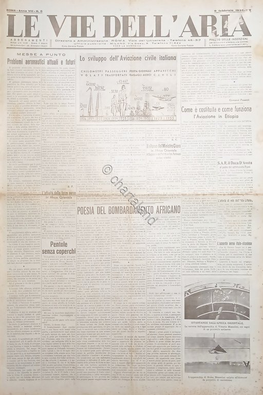 Giornale Aeronautica - Le Vie dell'Aria N. 6 - L'aviazione …