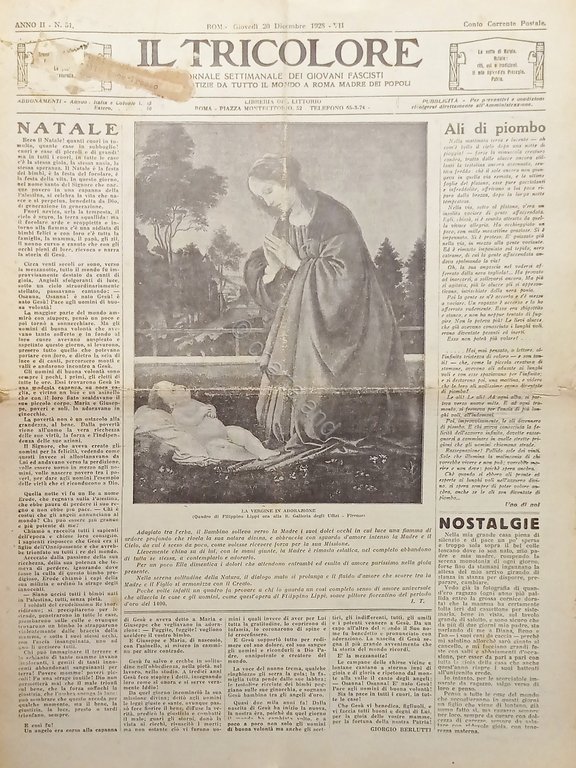 Giornale dei Giovani Fascisti - Il Tricolore N. 51 - …