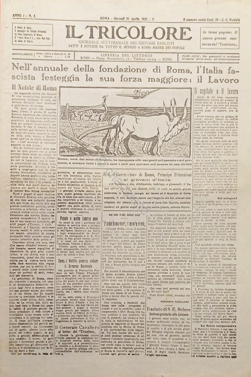 Giornale dei Giovani Fascisti - Il Tricolore N. 8 - …