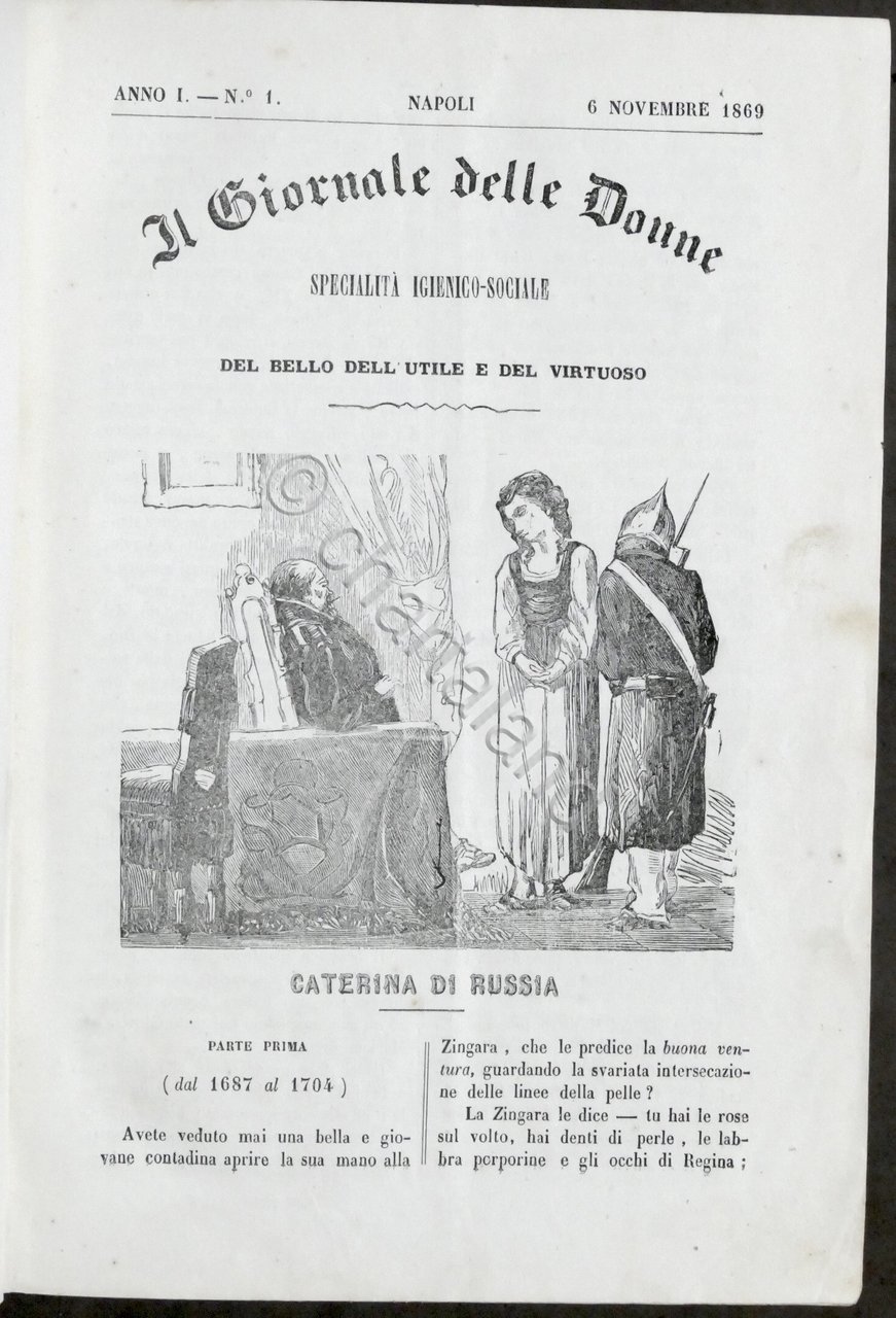 Giornale delle Donne specialità igienico-sociale - Anno I - 1869-70