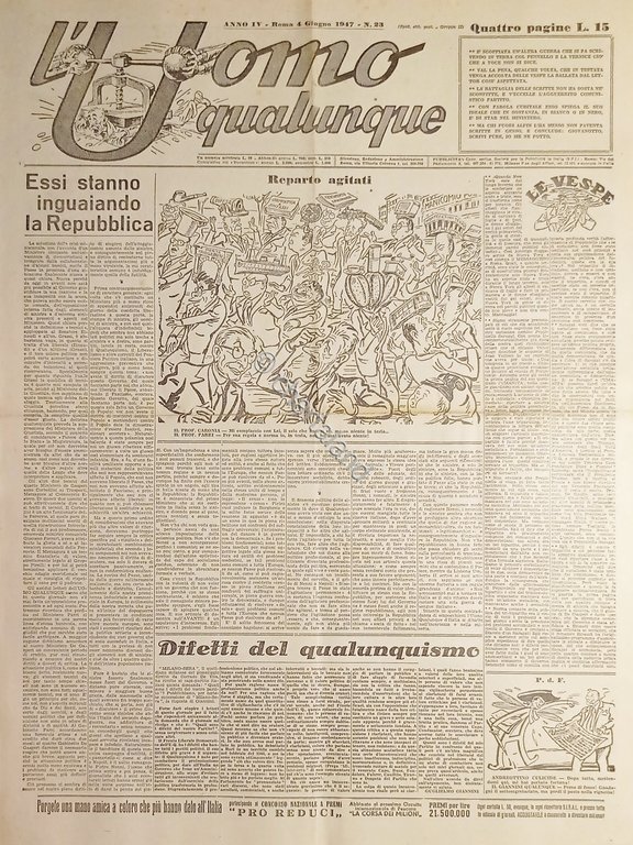 Giornale di G. Giannini - L'Uomo qualunque N. 23 - …