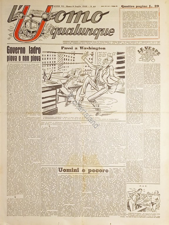 Giornale di G. Giannini - L'Uomo qualunque N. 27 - …