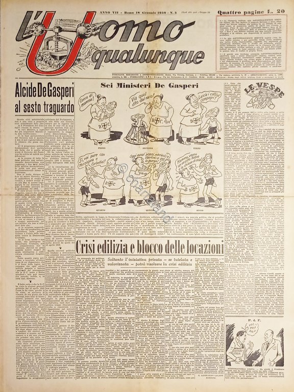 Giornale di G. Giannini - L'Uomo qualunque N. 3 - …