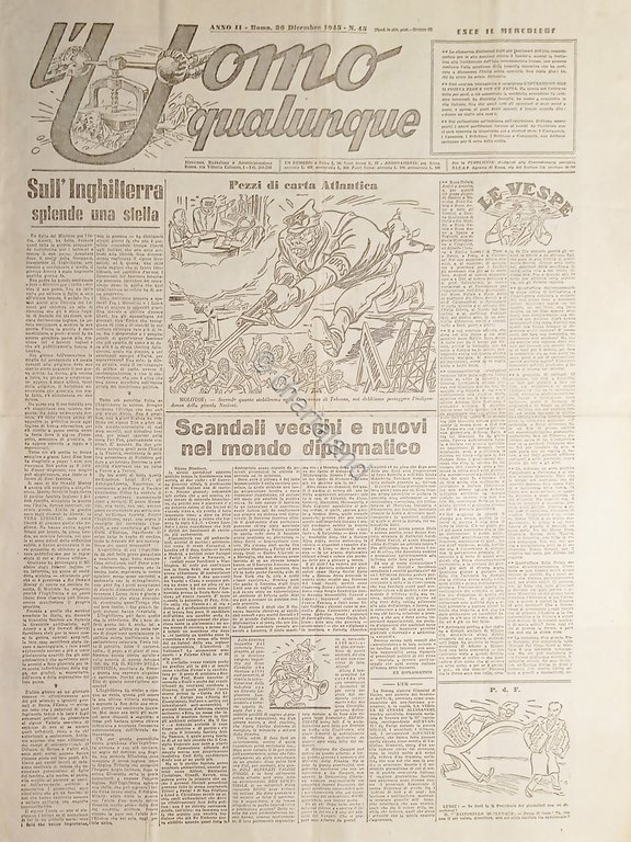 Giornale di G. Giannini - L'Uomo qualunque N. 45 - …