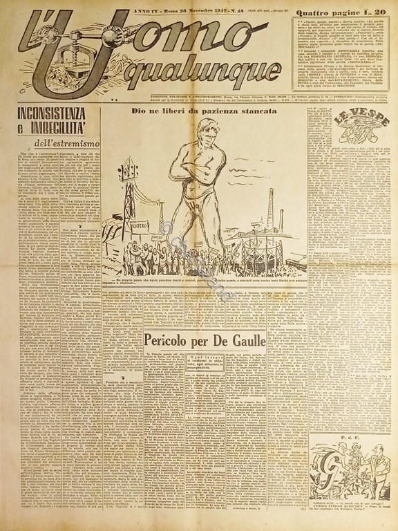 Giornale di G. Giannini - L'Uomo qualunque N. 48 - …