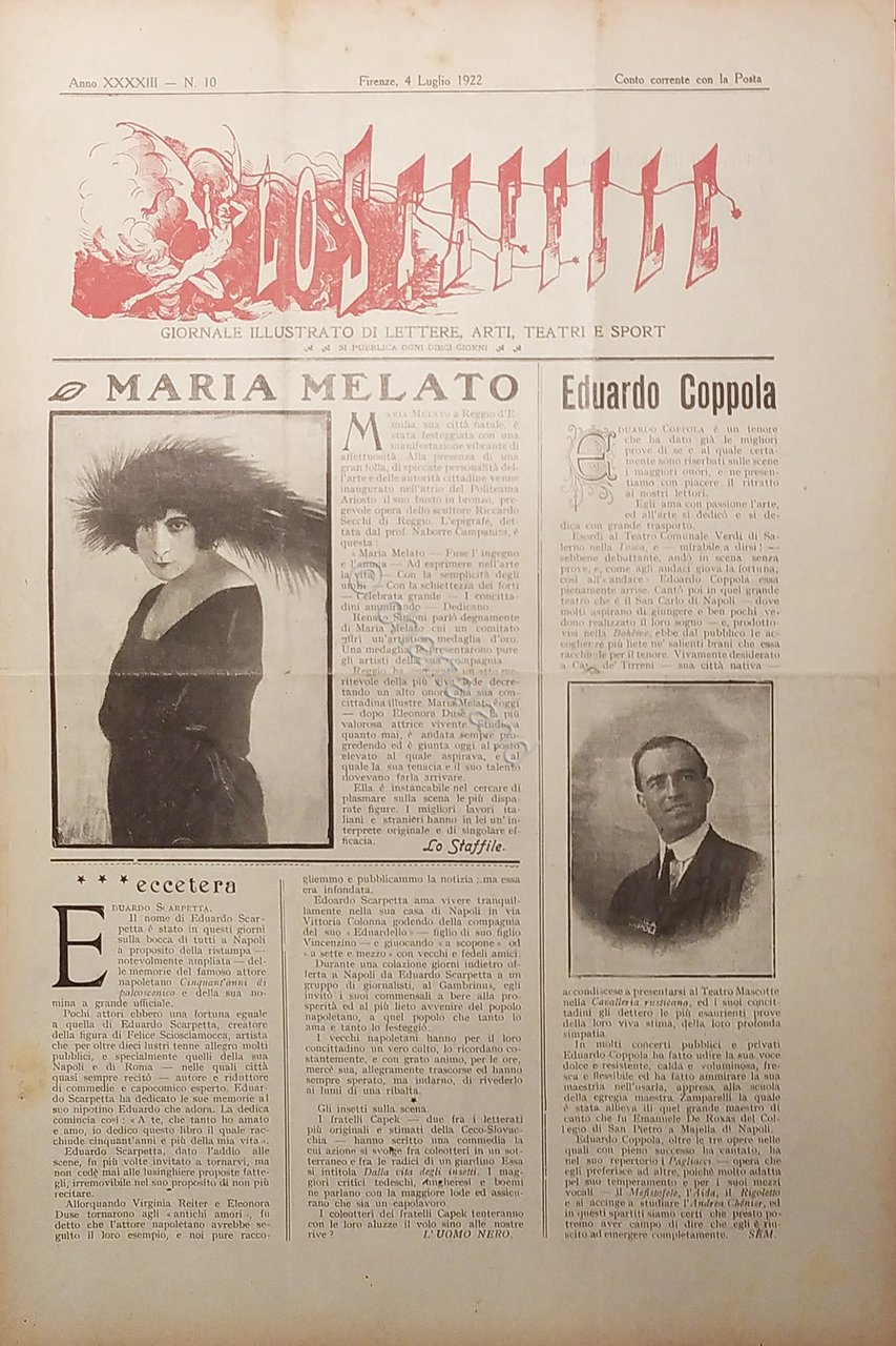Giornale di Teatri Lettere e Arti - Lo Staffile N. …