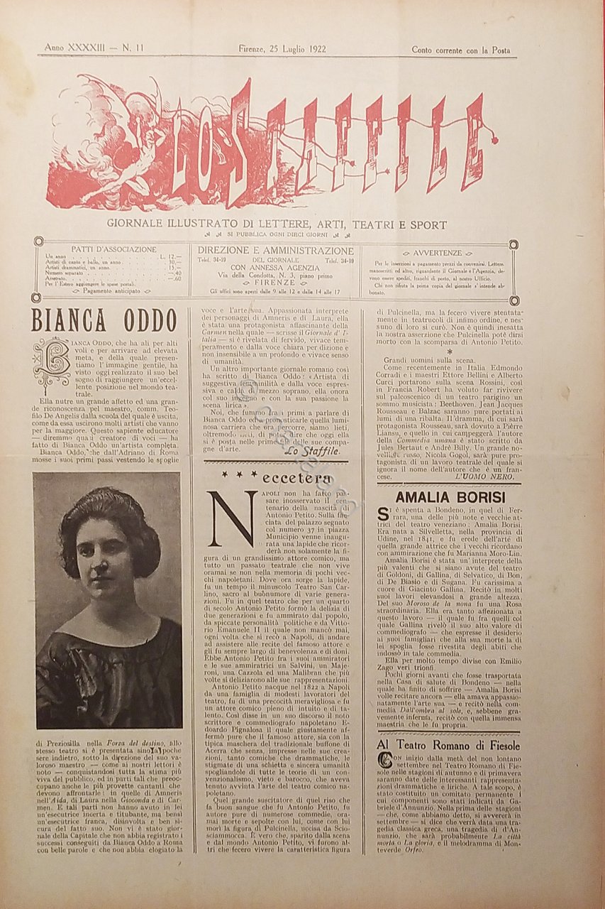 Giornale di Teatri Lettere e Arti - Lo Staffile N. …