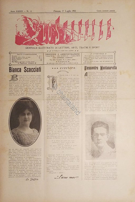 Giornale di Teatri Lettere e Arti - Lo Staffile N. …