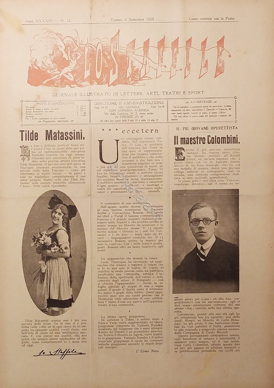 Giornale di Teatri Lettere e Arti - Lo Staffile N. …
