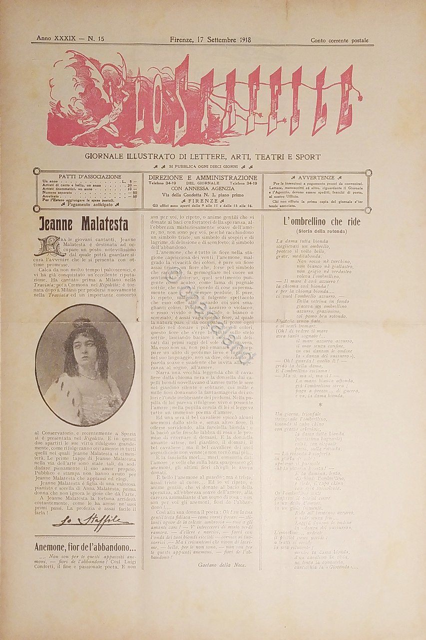 Giornale di Teatri Lettere e Arti - Lo Staffile N. …