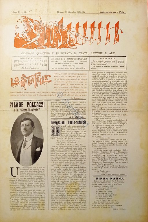 Giornale di Teatri Lettere e Arti - Lo Staffile N. …