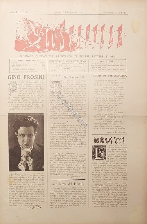 Giornale di Teatri Lettere e Arti - Lo Staffile N. …