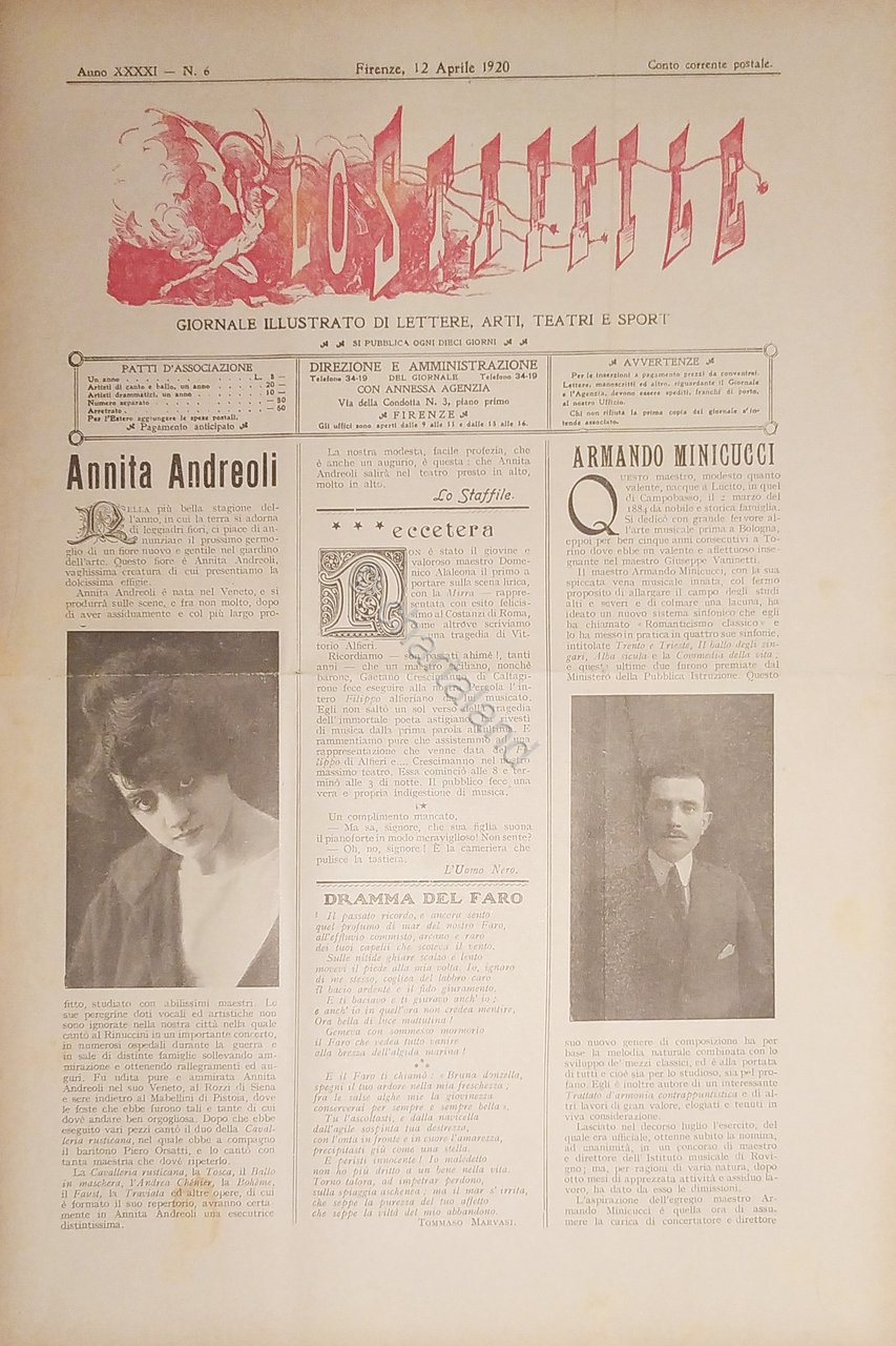 Giornale di Teatri Lettere e Arti - Lo Staffile N. …