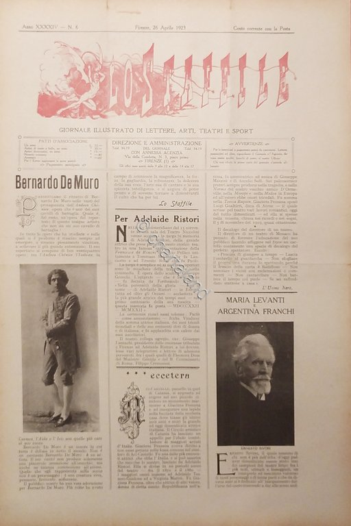 Giornale di Teatri Lettere e Arti - Lo Staffile N. …
